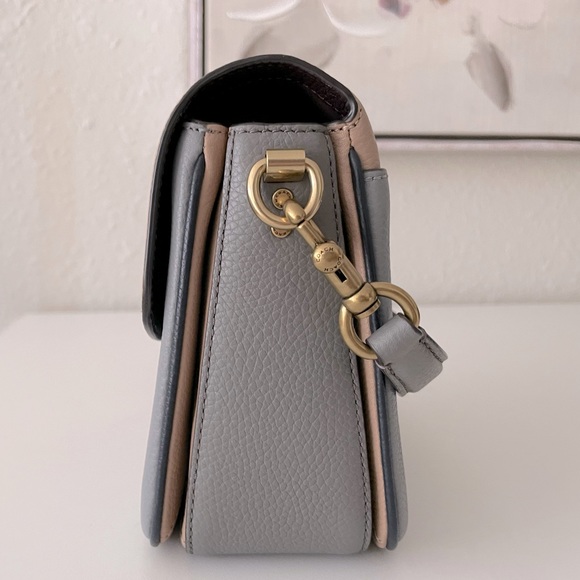 Coach Cassie Crossbody 19 In Colorblock Taupe Granite Multi - Picture 3 of 10